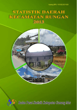 Statistik Daerah Kecamatan Rungan 2013