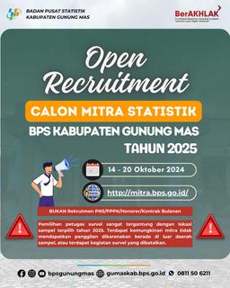 OPEN RECRUITMENT : MITRA STATISTIK 2025