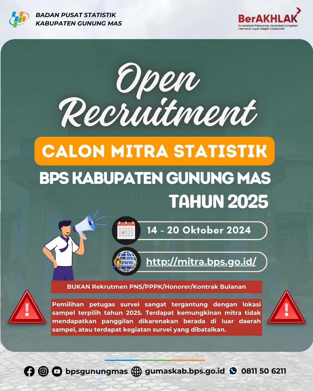 OPEN RECRUITMENT : MITRA STATISTIK 2025